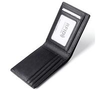 SFQEVHRZ Portafogli， Portafogli uomo， Porta carte di credito con blocco Porta carte di credito Soft Touch Mini Portafoglio bi-fold da uomo(Schwarz)