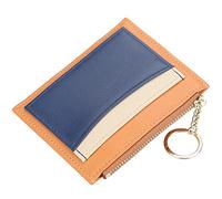 SFQEVHRZ Portafogli， Portafogli uomo， Portafoglio, portafogli bifold minimalisti con vera pelle a blocco sottile con tasca portamonete con zip(Oranje)