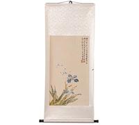 SFQEVHRZ Rotolo Dipinto, Pittura a Scorrimento con Motivo Floreale a Farfalla, a Parete d'Arte Verticale della dinastia Song, Decorazione paesaggistica Orientale