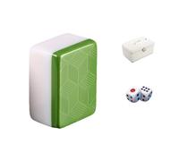 SFQEVHRZ Set da mahjong, 144 tessere Majiang Travel Set di pezzi da gioco realizzati in giada artificiale for un in stile cinese. Solo Mahjong(Grün)