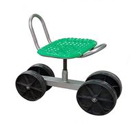SFQEVHRZ Sgabello per carrello da giardino, Sedile da lavoro con ruote, panca da lavoro da giardino, sedia da giardino pieghevole con inginocchiatoio, seduta girevole regolabile in altezza