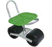 SFQEVHRZ Sgabello per carrello da giardino, Sgabello da giardinaggio con ruote, inginocchiatoio portatile da giardino, sedile da lavoro girevole a 360°, altezza regolabile, sedile da giardino