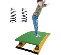 SFQEVHRZ Trampolino, Trampolino da Ginnastica for Bambini Salto for con 2 Molle e Tappeto Imbottito(Green)