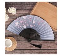 SFQEVHRZ Ventaglio da Danza, 1PC retrò Cinese Giapponese Seta ventaglio Pieghevole Decorazione della casa Ornamenti Pittura Floreale ventagli tenuti in Mano(N26)