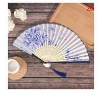 SFQEVHRZ Ventaglio da Danza, 1PC retrò Cinese Giapponese Seta ventaglio Pieghevole Decorazione della casa Ornamenti Pittura Floreale ventagli tenuti in Mano(N20)