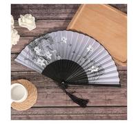 SFQEVHRZ Ventaglio da Danza, 1PC retrò Cinese Giapponese Seta ventaglio Pieghevole Decorazione della casa Ornamenti Pittura Floreale ventagli tenuti in Mano(N22)