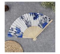 SFQEVHRZ Ventaglio da Danza, 1PC retrò Cinese Giapponese Seta ventaglio Pieghevole Decorazione della casa Ornamenti Pittura Floreale ventagli tenuti in Mano(B4)