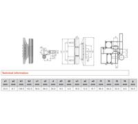 SFS INTEC Cerniera DYNAMIC 3D 20 regolabile per cava euro col. BIANCO ø diametro