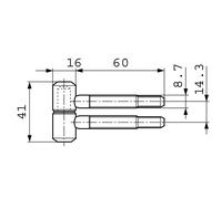 SFS intec Cerniera per porta 30-16-004 (1.1600)