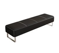 SFSLBFB Poltrone da Sala d'attesa in Similpelle Nera - Panca Reception - Divano per Ospiti in Ufficio - Ideale per aeroporti, cliniche, ospedali, Banche e Lounge - Dimensioni 150 x 40 x 40 cm
