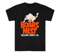 SftrDFsiu Boars Nest The Dukes of Hazzard TV Show Men's Black T-Shirt Size S to 3XL Black XL