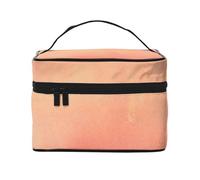 Sfumature di corallo acquerello rosa arancione, borsa da viaggio per il trucco da donna, grande organizer per cosmetici