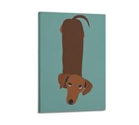 SFXHHWG Poster decorativo da parete con bassotto carino, poster decorativo per la camera dei bambini, squisito, moderno, per soggiorno, camera da letto, stampa artistica da parete, su tela, 30 x 45 cm