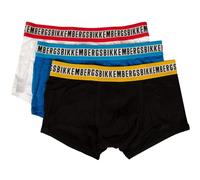 Bikkembergs Boxer Uomo Confezione 3 Pezzi Elastico a Vista Parigamba Cotone Elasticizzato Articolo BKK1UTR08TR, Assorted Color Black/Blue/White, XXL