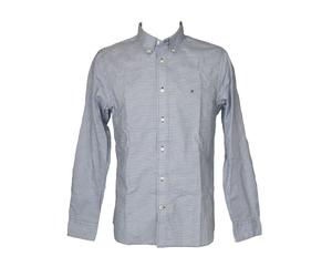 SG Camicia uomo TH TOMMY HILFIGER manica lunga puro cotone con bottoni al collet