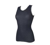 SG Camiciola canottiera RAGNO donna spalla larga con pizzo cachemirette leggera