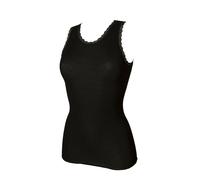 SG Camiciola canottiera RAGNO donna spalla larga con pizzo cachemirette leggera