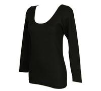 RAGNO Maglia Manica Lunga Donna, Nera, Lana/Cotone, Taglia 4