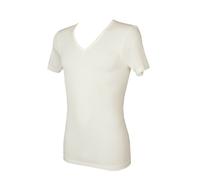 SG Camiciola uomo t-shirt intima scollo V manica corta 100% LANA MERINO wonderwo
