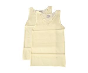 SG Canotta bimba ragazza LIABEL spalla larga confezione 2 capi cotone sulla pell