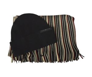 SG Cappello e sciarpa TOMMY HILFIGER completo confezione regalo misto lana artic