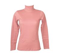 RAGNO Dolcevita Ciclista Donna Maglia Manica Lunga Caldo e soffice Cotone bio Articolo D274AK BIO Cotton Dolcevita, 082 Rosa Antico, M