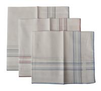 SG Fazzoletti PEROFIL confezione 3 pezzi cm.45x45 orlo rulè puro cotone articol