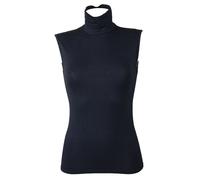 SG Maglia donna dolcevita ciclista smanicato RAGNO collo alto calda viscosa sott