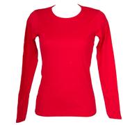 SG Maglia girocollo donna RAGNO manica lunga in caldo cotone biologico caldo e s