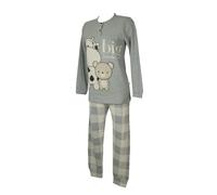 SG Pigiama donna CRAZY FARM invernale morbido e caldo manica lunga collo serafi