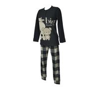 SG Pigiama donna CRAZY FARM invernale morbido e caldo manica lunga collo serafi