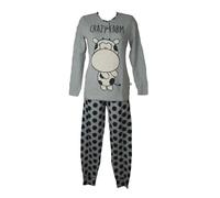 SG Pigiama donna CRAZY FARM morbido e caldo invernale manica lunga collo serafin