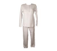SG Pigiama donna RAGNO caldo cotone interlock invernale collo serafino manica