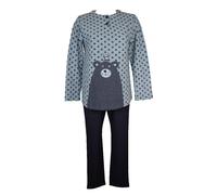 SG Pigiama donna RAGNO collo serafino cotton eco pile punto milano caldo e morbi