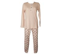 SG Pigiama donna RAGNO cotone estivo manica lunga collo serafino pantalone lungo