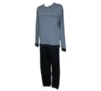 SG Pigiama uomo cotone interlock manica lunga collo serafino RAGNO articolo N250