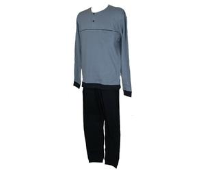 SG Pigiama uomo cotone interlock manica lunga collo serafino RAGNO articolo N250