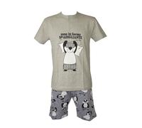 SG Pigiama uomo cotone manica corta pantalone corto collo serafino CRAZY FARM ar