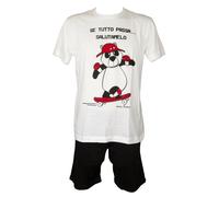 SG Pigiama uomo CRAZY FARM estivo corto t shirt mezza manica paricollo pantalone