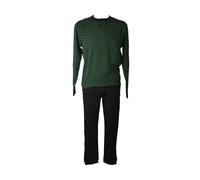 SG Pigiama uomo RAGNO interlock caldo cotone invernale manica lunga collo serafi