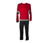 SG Pigiama uomo RAGNO interlock caldo cotone invernale manica lunga collo serafi