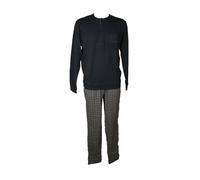 SG Pigiama uomo RAGNO interlock caldo cotone invernale manica lunga collo serafi