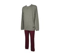 SG Pigiama uomo RAGNO interlock cotone invernale manica lunga collo serafino pan