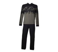 SG Pigiama uomo RAGNO invernale punto milano morbido e caldo collo V maglia e pa