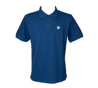 NORTH SAILS Uomo Polo in Piquet di Cotone con Maniche Corte - vestibilità Regular (3XL, Ocean Blue)
