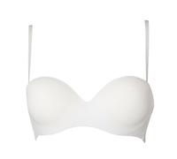 SG Reggiseno donna imbottito a fascia due lacci removibili in tinta e trasparent