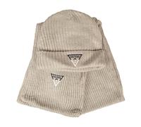 SG Sciarpa e cappello GUESS uomo completo berretto con risvolto logo ricamato ar