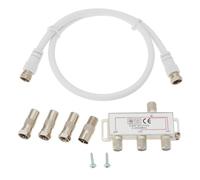 SG Store 1 Set Distributore di Antenna a 3 Vie Cavo Splitter TV Splitter Cavo coassiale per TV DVB-T2 DVBC F Presa Doaxial Box Televisione CATV Satelliti