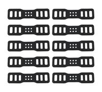 SG Store 10 cinghie in silicone per bicicletta, cinghia fissa in silicone, parte di ricambio per luce da bicicletta, accessori adatti per luce da bicicletta, colore nero