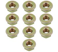 SG Store 100 Pezzi M6 X 1 Filettatura Metrica 8 Grado HT Dadi Flangiati Zincati Gialli DIN6923 Dadi Di Bloccaggio Flangiati Esagonali Non Seghettati Per Bulloni Viti